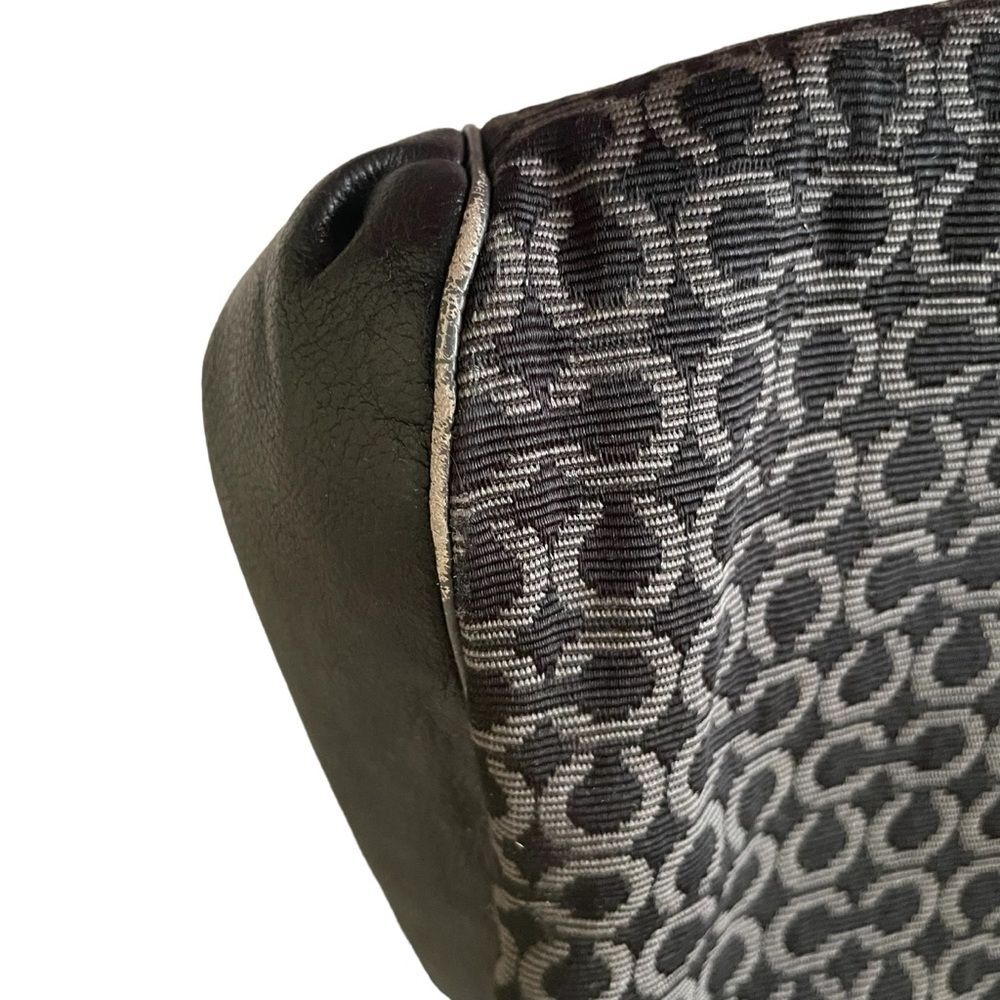 COACH Black Bag Madison 25637 Op Art Sateen Phoebe Shoulder Hobo Handbag Purse - Picture 9 of 13